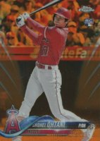 2018 Topps Chrome Complete Set #700 Shohei Ohtani Retail-Orange Refractor Baseball Card