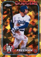 2024 Topps Chrome Sapphire #102 Freddie Freeman Gold Baseball Card
