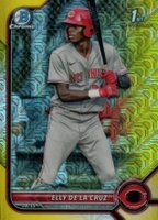 2022 Bowman Mega Box Chrome #50 Elly de La Cruz Yellow Refractor Baseball Card