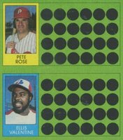 1981 Topps Scratch-Offs # Ellis Valentine/Pete Rose Baseball Card