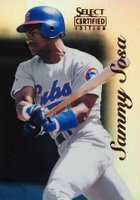 1996 Select Certified #59 Sammy Sosa Mirror Blue Baseball Card