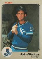1983 Fleer #126 John Wathan Baseball Card