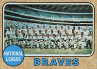 1968 Topps #221 Atlanta Braves Team Baseball Card