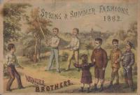 1900 Postcards & Trade # 1882 Vogel Brothers Spring & Summer Baseball Card
