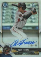 2018 Bowman Draft Chrome Draft Picks Autographs #CDAAT Alek Thomas Refractor Baseball Card