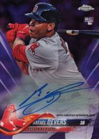 2018 Topps Chrome Rookie Autograph #RA-RD Rafael Devers Purple Refractor Baseball Card