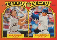 2024 Topps Heritage Then and Now #TAN2 Mike Schmidt/Shohei Ohtani Baseball Card
