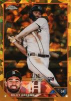 2023 Topps Chrome Sapphire #31 Riley Greene Gold Baseball Card