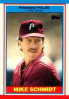 1989 Topps American Baseball #70 Mike Schmidt Baseball Card