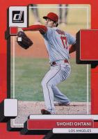 2022 Panini Donruss #147 Shohei Ohtani Variation-Holo Red Baseball Card