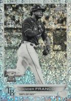 2022 Topps Chrome #35 Wander Franco Black & White Mini Diamond Refractor Baseball Card