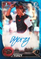 2016 Bowman Draft Chrome Draft Picks Autographs #CDAAY Andy Yerzy Blue Refractor Baseball Card