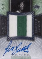 2005 Upper Deck Exquisite Collection Limited Logos Autograph Patch #LL-BR Bill Russell Basketball Card