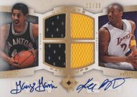 2007 Ultimate Collection Ultimate Matchups #UM-BG George Gervin/Kobe Bryant Autograph Basketball Card