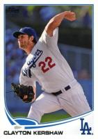 2013 Topps #22 Clayton Kershaw Pitching Baseball Card