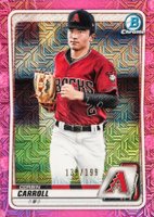 2020 Bowman Chrome Mega Box #BCP222 Corbin Carroll Pink Refractor Baseball Card