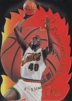 1996 Flair Showcase Hot Shots #8 Shawn Kemp Basketball Card