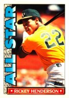 1990 Topps TV All-Stars #10 Rickey Henderson Baseball Card