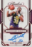 2022 Panini Flawless Legendary Scripts #LSKML Karl Malone Ruby Basketball Card