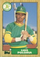 1987 Topps Traded #96T Luis Polonia Baseball Card