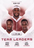 2010 Panini Rookies & Stars Team Leaders #15 Chris Bosh/Dwyane Wade/LeBron James Basketball Card