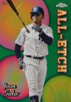 2024 Topps Chrome Chrome All Etch #CAE14 Juan Soto Green Refractor Baseball Card