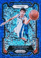 2023 Panini Prizm #115 Chet Holmgren Blue Sparkle Basketball Card