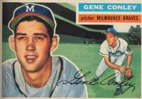 1956 Topps #17g Gene Conley Gray Back Baseball Card