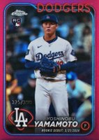 2024 Topps Chrome Update #USC108 Yoshinobu Yamamoto Magenta Refractor Baseball Card
