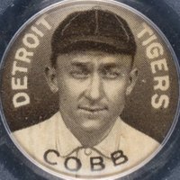 1910 Sweet Caporal Pins # Ty Cobb Large Letters Baseball Card