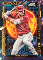 2023 Topps Cosmic Chrome Planetary Pursuit #2 Mike Trout Sun Baseball Card