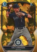 2023 Bowman Draft Sapphire Edition #BDC42 Colt Emerson Yellow Baseball Card