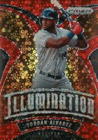 2020 Panini Prizm Illumination #I6 Yordan Alvarez Red Donut Circles Prizm Baseball Card