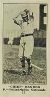 1916 Sporting News #13 Chief Bender Blank Back Baseball Card