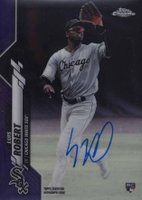 2020 Topps Chrome Rookie Autographs #RALR Luis Robert Purple Refractor Baseball Card