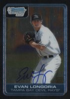 2006 Bowman Chrome Draft Picks #DP66 Evan Longoria Autograph Baseball Card