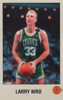 1990 Panini Sticker #L Larry Bird Hand Cut Basketball Card