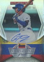 2015 Panini Elite Extra Edition International Pride #29 Gleyber Torres Signature Baseball Card