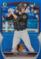 2023 Bowman Chrome Prospects #BCP8 Max Wagner Blue Refractor Baseball Card
