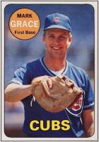 1990 Baseball Cards Magazine Repli-Cards #30 Mark Grace Hand Cut Baseball Card