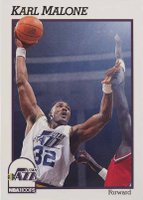1991 Hoops #211 Karl Malone Basketball Card