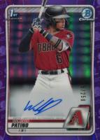2020 Bowman Chrome Prospect Autographs #CPAWP Wilderd Patino Purple Refractor Baseball Card