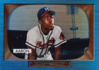 2013 Bowman Blue Sapphire Reprints #179 Hank Aaron Baseball Card