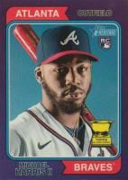 2023 Topps Heritage #30 Michael Harris II Chrome-Purple Hot Box Refractor Baseball Card