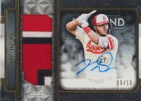 2023 Topps Diamond Icons Autographed Jumbo Patches #AJPMT Mike Trout Baseball Card