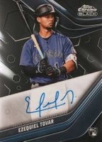 2023 Topps Chrome Black Autograph #ET Ezequiel Tovar Baseball Card