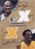 2002 SPx Winning Combos #MJKBA Michael Jordan/Kobe Bryant Autograph Basketball Card