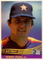 1984 Donruss #476 Terry Puhl Baseball Card