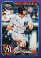2024 Topps Chrome #89 Jasson Dominguez Purple Refractor Baseball Card