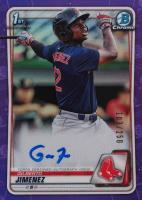 2020 Bowman Chrome Prospect Autographs #CPAGJ Gilberto Jimenez Purple Refractor Baseball Card